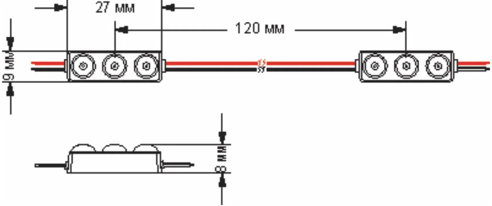 Светодиодный модуль KM-MINI3-07W-30K
