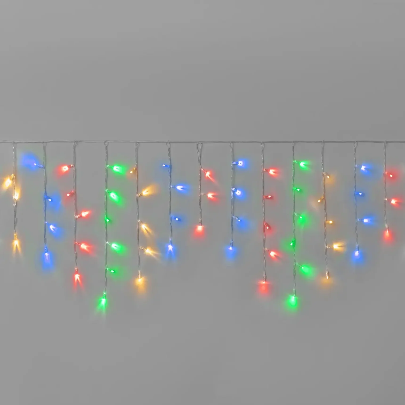 Гирлянда Бахрома INOXHUB 3х0.6м, 108 LED, 220В, IP65, прозрачный провод, МУЛЬТИ