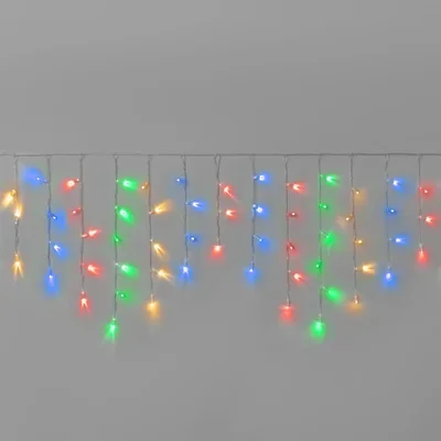 Гирлянда Бахрома INOXHUB 3х0.6м, 108 LED, 220В, IP65, прозрачный провод, МУЛЬТИ