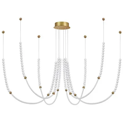 6639/70L HIGHTECH ODL24 291 металл/античная бронза/разноветн. бусы из акрила/акрил Люстра IP20 LED 70W 3500K 220V MONELLA