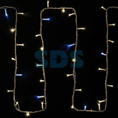 Гирлянда модульная "Дюраплей LED" 20м 200 LED белый каучук , мерцающий "Flashing" (каждый 5-й диод), ТЕПЛЫЙ БЕЛЫЙ