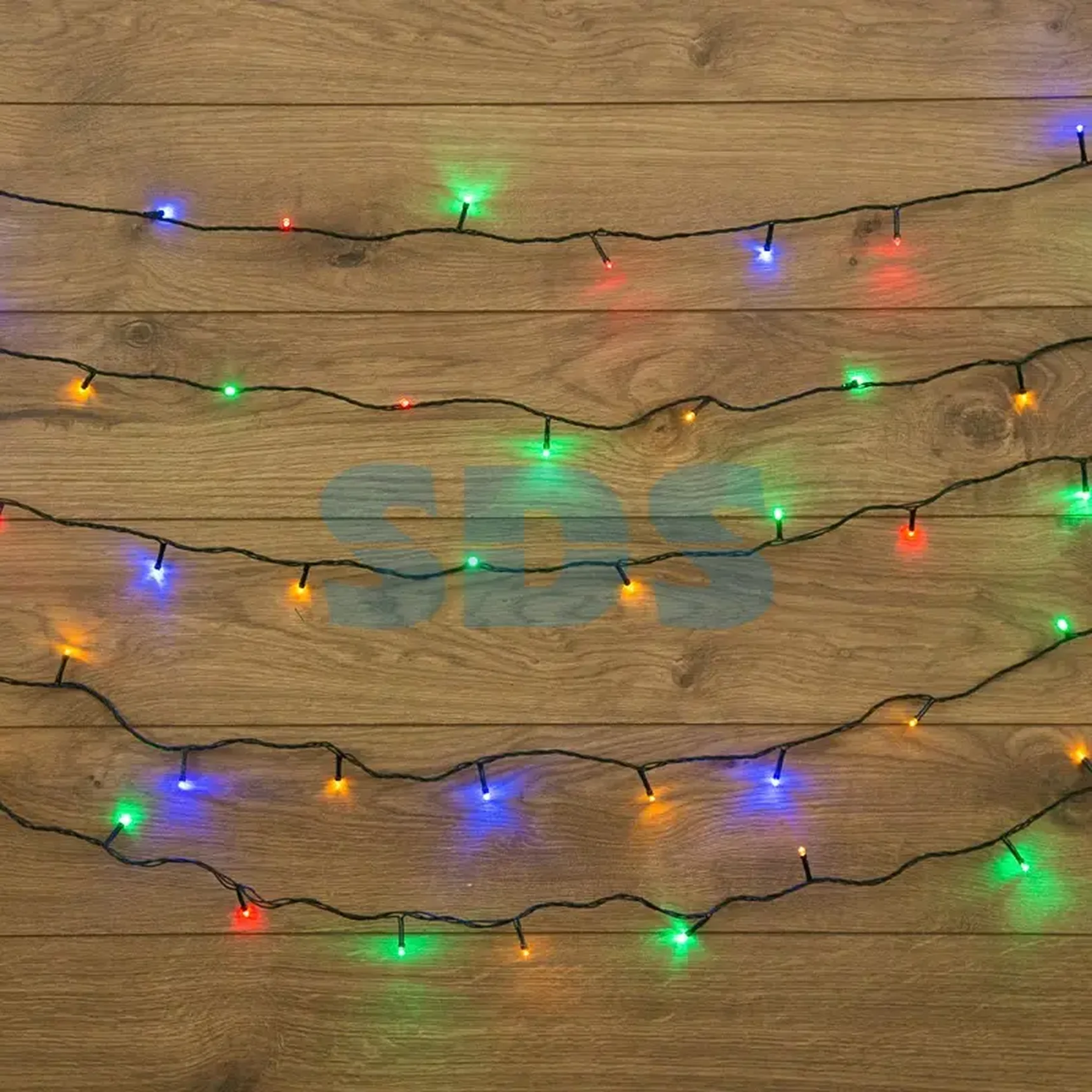 Гирлянда Твинкл Лайт 6 м, темно-зеленый ПВХ, 40 LED, цвет мультиколор