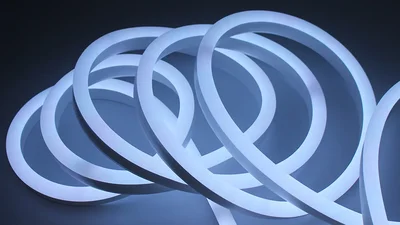 Неоновая лента светодиодная SMD 220В 2835, 120 LED/м, 6 Вт/м, 220В , IP65, Цвет: Холодный белый, NE-2180-220-6-W-65