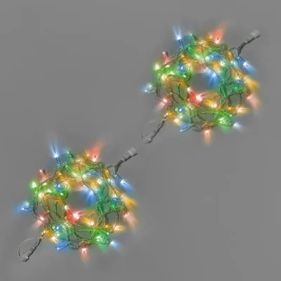 Светодиодная гирлянда INOXHUB Нить 10м, 100 LED, соединяемая, 220В, IP65, прозрачный провод, МУЛЬТИ