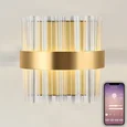LED LAMPS 81125/1W Светодиодное бра нимб с моб. приложением 30W, золото, LED 43810