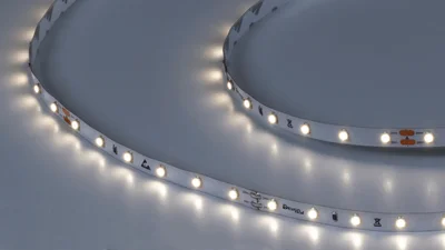 Лента светодиодная LUX, 3528, 60 LED/м, 4,8 Вт/м, 24В, IP33, Нейтральный белый (4000K), 012711