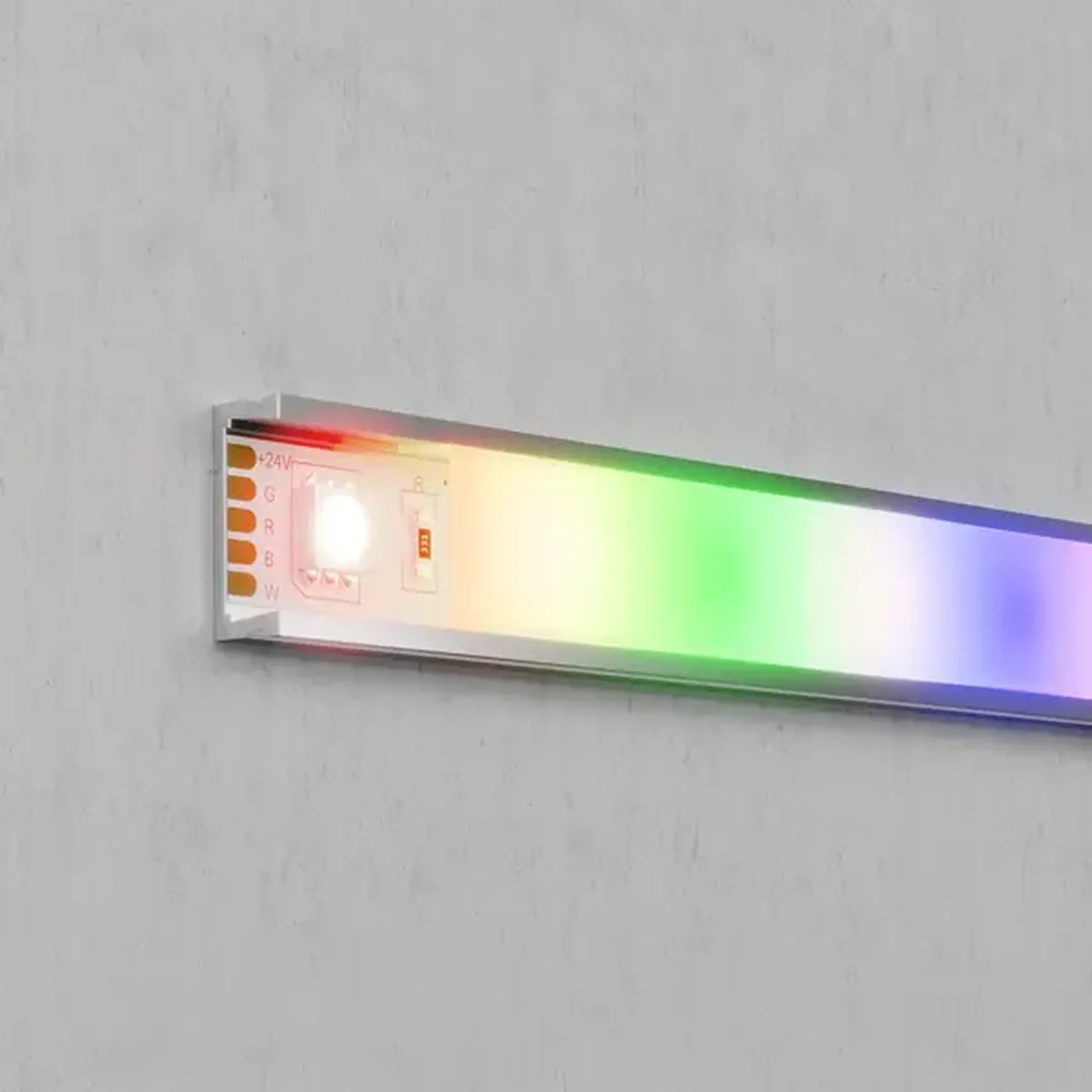 Светодиодная лента 24В 5050 14,4Вт/м RGB+W 3000K 5м IP20, 10176