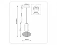 Светильник светодиодный подвесной LH11007 BK/FR черный/белый матовый 15W 3000K D220*350