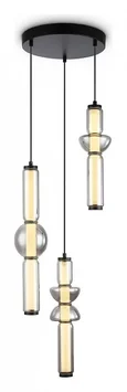 Светильник светодиодный подвесной LH11026/3 BK/SM черный/дымчатый 40W 3000K D380*1720