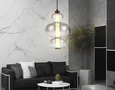 Светильник светодиодный подвесной LH11057 BK/SM черный/дымчатый 18W 3000K D230*350