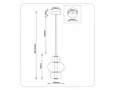 Светильник светодиодный подвесной LH11057 BK/SM черный/дымчатый 18W 3000K D230*350