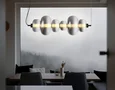Светильник светодиодный подвесной LH11072 BK/SM черный/дымчатый 36W 3000K 745*230*230
