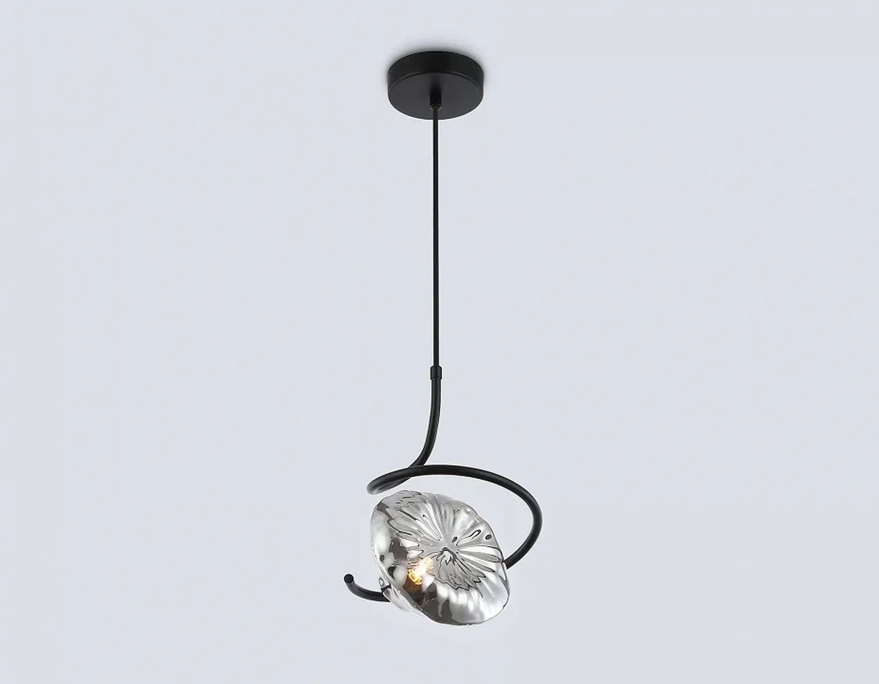 Светильник подвесной LH15001 BK/SM черный/дымчатый G9 max 40W D190*1400