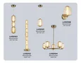 Светильник светодиодный подвесной LH30102 SB/TI бронза/янтарь 23W 3000K 140*140*1760