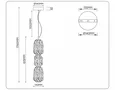 Светильник светодиодный подвесной LH30102 SB/TI бронза/янтарь 23W 3000K 140*140*1760