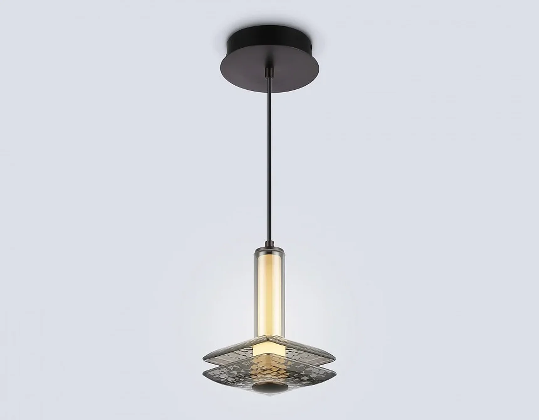 Светильник светодиодный подвесной LH31003 GR/SM серый/дымчатый 10W 3000K 150*150*240