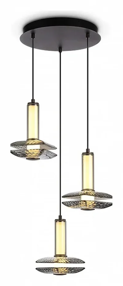 Светильник светодиодный подвесной LH31012/3 GR/SM серый/дымчатый 35W 3000K D450*1790