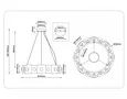 Светильник светодиодный подвесной LH31027 BS/TI латунь/янтарь 72W 3000K D700*150
