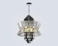Подвесная люстра с хрусталем LH41020/12 BK/CL черный/прозрачный E14*12 max 40W D560*660