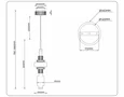 Светильник светодиодный подвесной LH53121 GD/WH/GB золото/белый/серо-синий 19W 3000K D160*1880