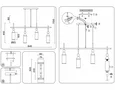 Светильник подвесной LH55274/4 BS/FR латунь/белый матовый E14*4 max 40W 845*65*1150