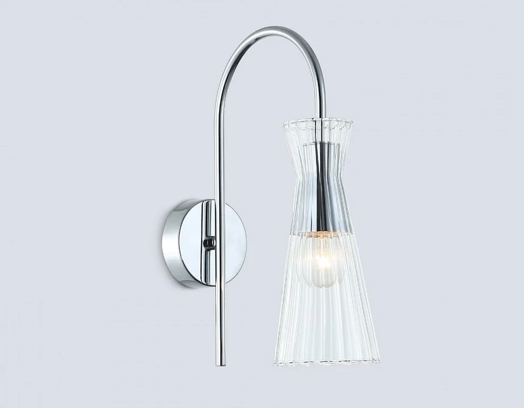 Светильник настенный LH55655 СH/CL хром/прозрачный E14 max 40W 220*90*300