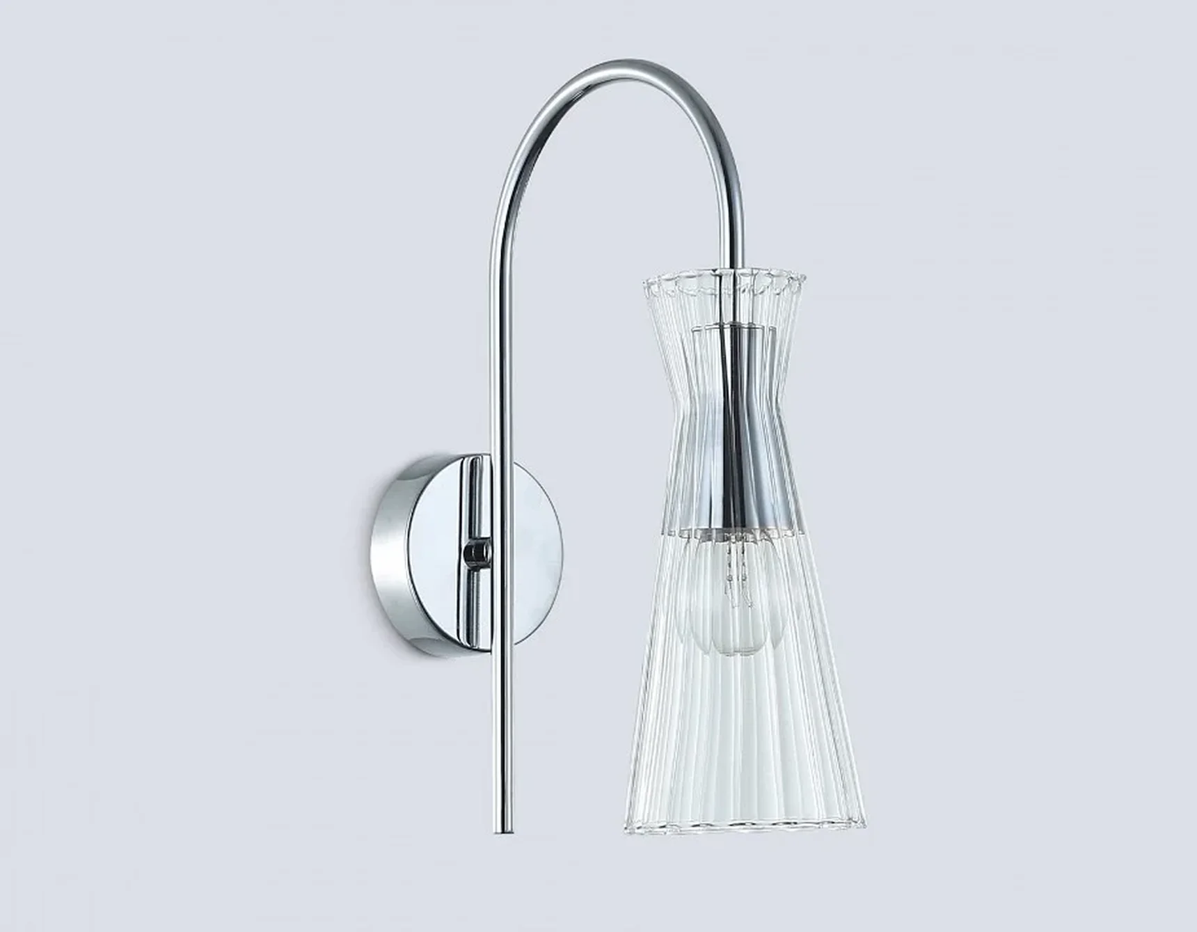 Светильник настенный LH55655 СH/CL хром/прозрачный E14 max 40W 220*90*300