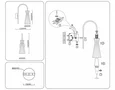 Светильник настенный LH55655 СH/CL хром/прозрачный E14 max 40W 220*90*300