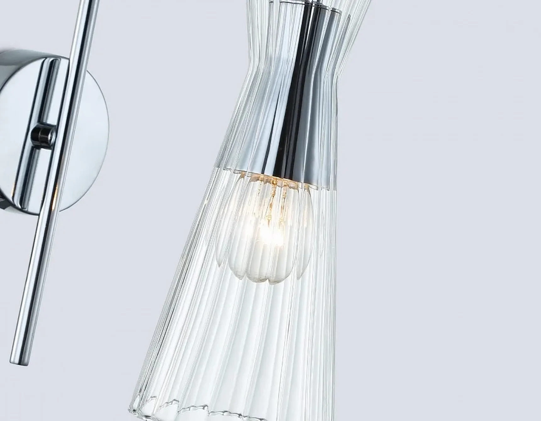 Светильник настенный LH55655 СH/CL хром/прозрачный E14 max 40W 220*90*300