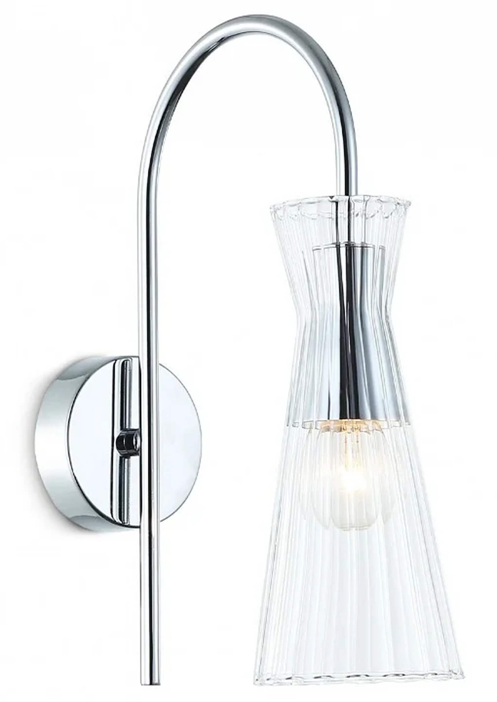 Светильник настенный LH55655 СH/CL хром/прозрачный E14 max 40W 220*90*300