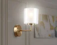 Светильник настенный LH56015 BS/FR латунь/белый матовый E14 max 40W 190*120*220