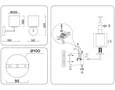 Светильник настенный LH56015 BS/FR латунь/белый матовый E14 max 40W 190*120*220