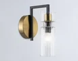 Светильник настенный LH56119 BK/BS/CL черный/латунь/прозрачный E14 max 40W 150*100*210