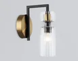 Светильник настенный LH56119 BK/BS/CL черный/латунь/прозрачный E14 max 40W 150*100*210
