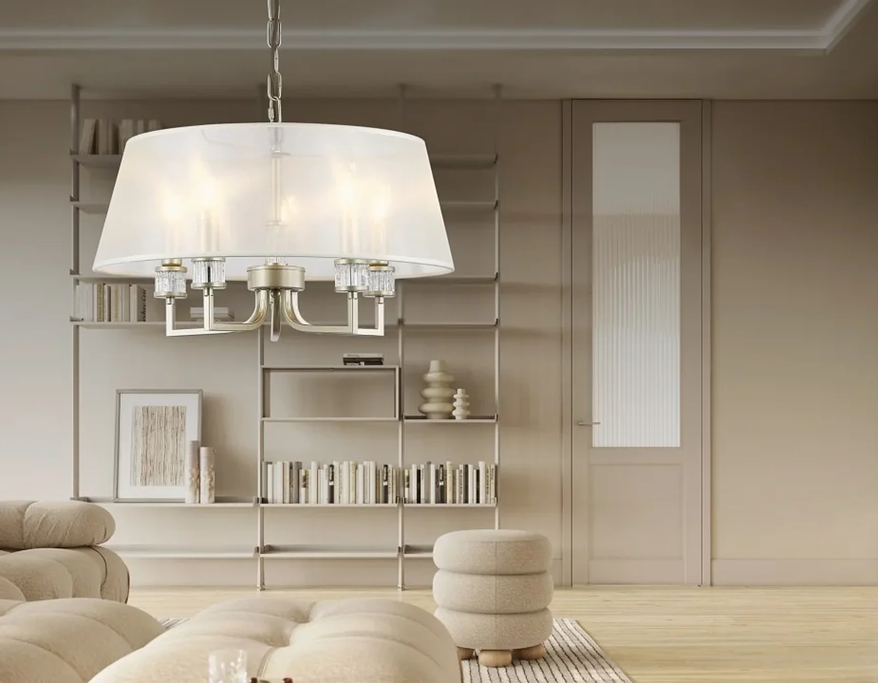 Подвесной светильник GL1441 LH71211/5 CGD золото E14/5 max 40W D500*700