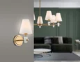 Настенный светильник с абажуром LH75047 BS/WH латунь/белый E14 max 40W 230*140*270