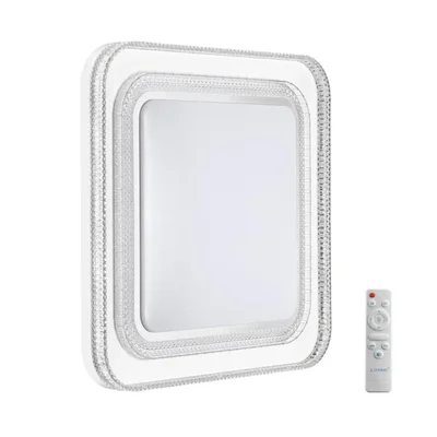 7685/EL MARON SN 130 Светильник пластик/серебристый LED 70Вт 3000-6000K 490х490 IP43 пульт ДУ SUZY SILVER