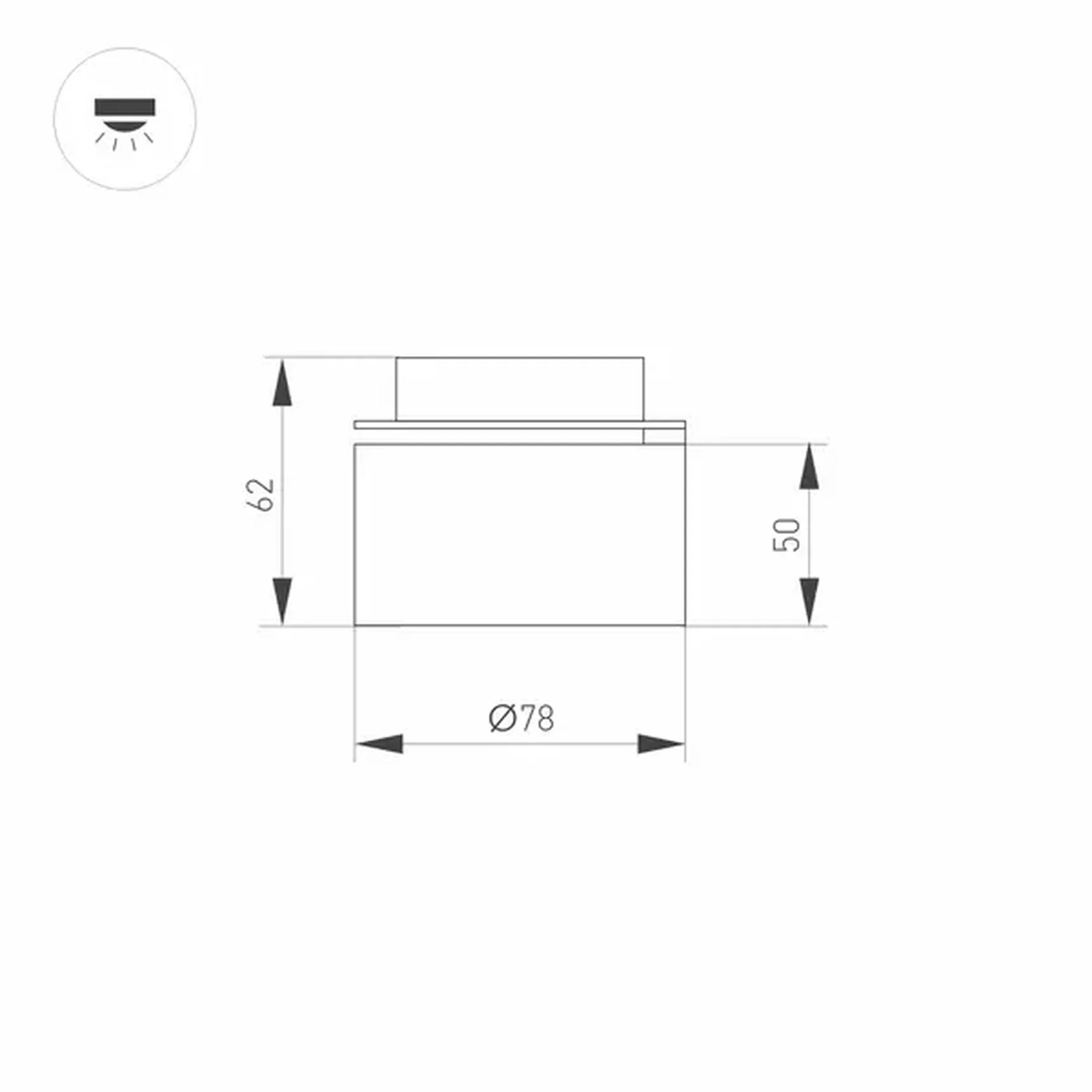 Модуль светодиодный PLURIO-LAMP-R77-9W Warm3000 (COP, 36 deg, 2-2, 38V, 200mA) (Arlight, Металл)