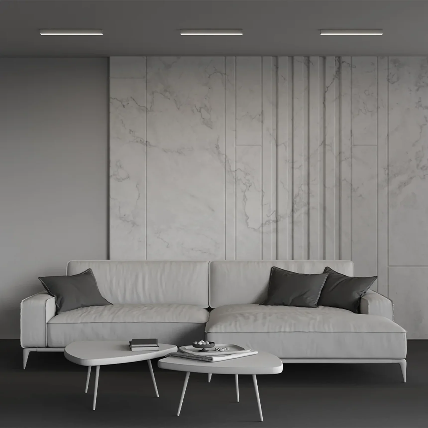 Линейный светильник накладной 4000K 35x35 12 Вт (Серебро, 500 мм), LL311002