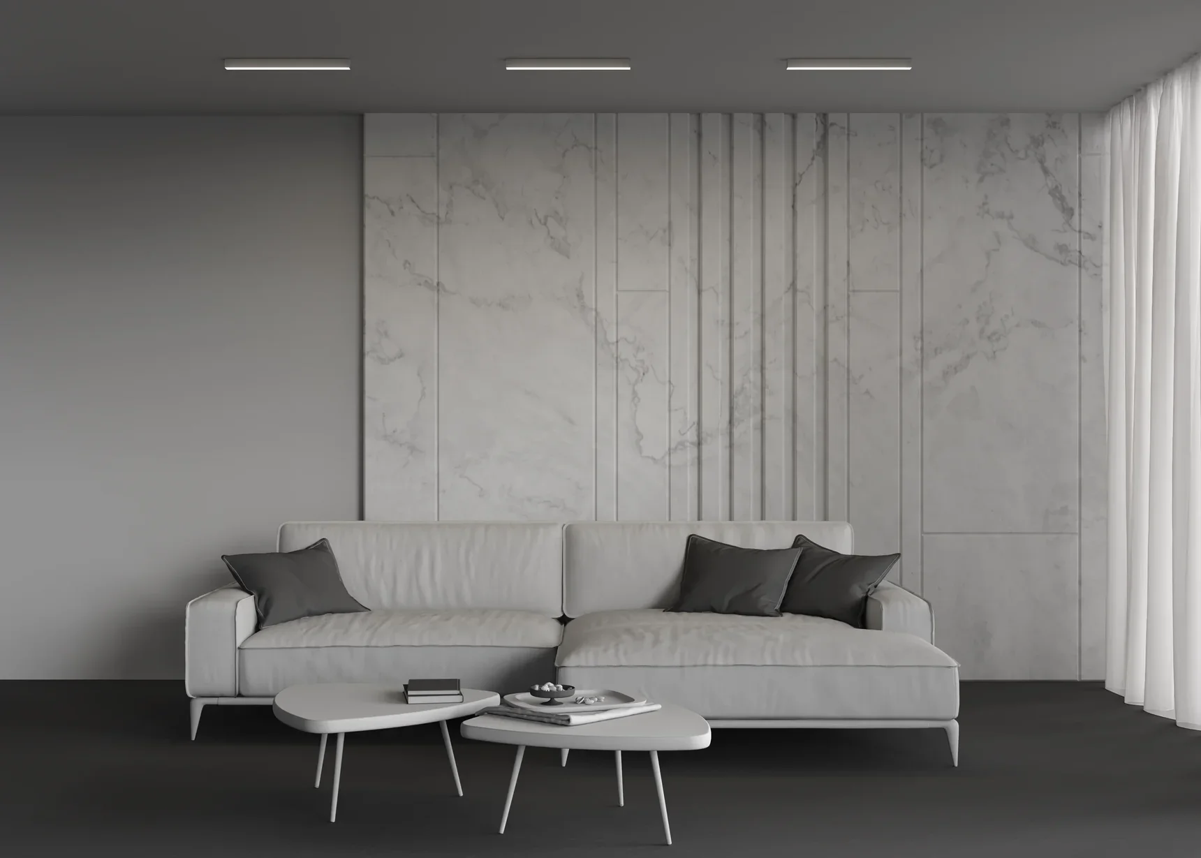 Линейный светильник накладной 4000K 35x35 12 Вт (Серебро, 500 мм), LL311002