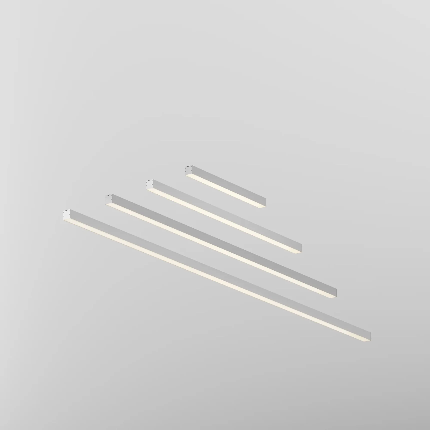 Линейный светильник накладной 3000K 35x35 24 Вт (Серебро, 1 м), LL311003