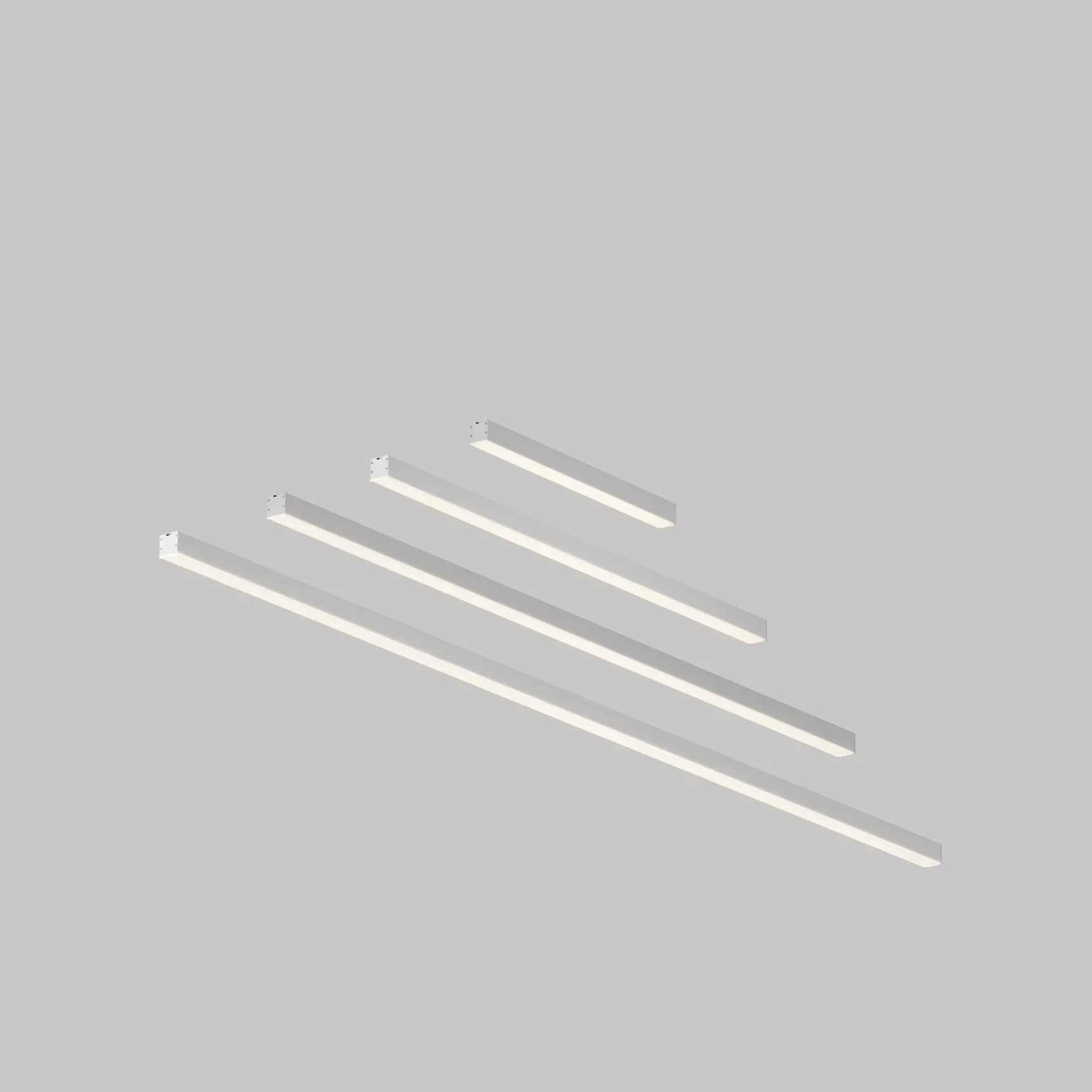 Линейный светильник накладной 4000K 35x35 24 Вт (Серебро, 1 м), LL311004