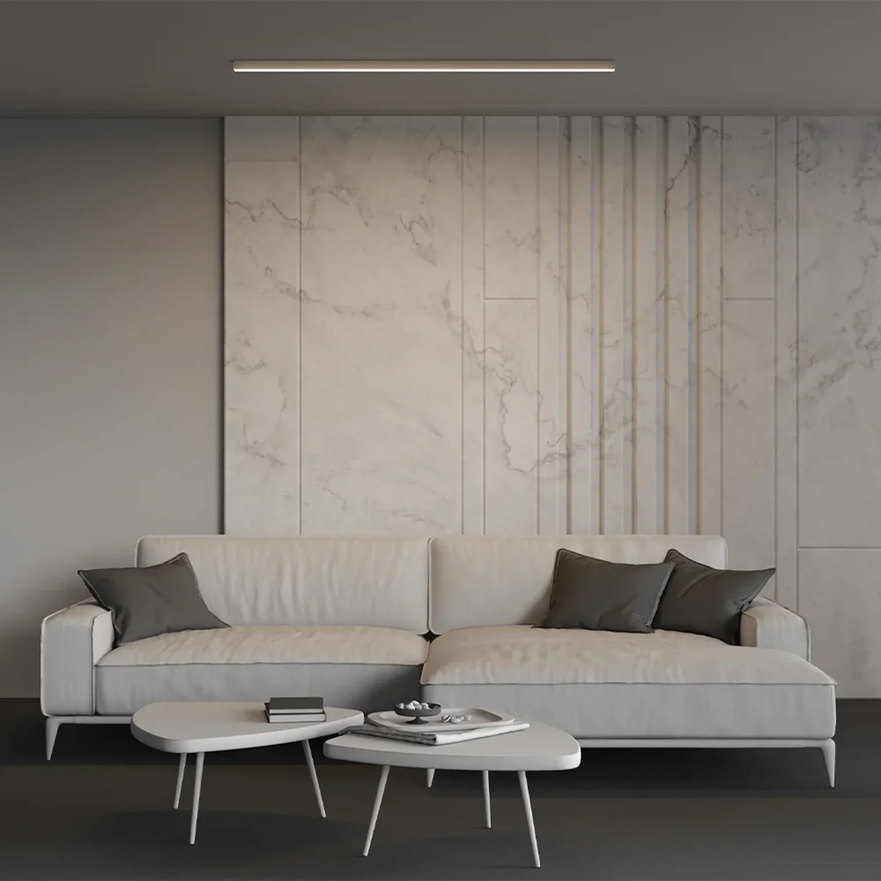 Линейный светильник накладной 3000K 35x35 36 Вт (Серебро, 1,5 м), LL311005