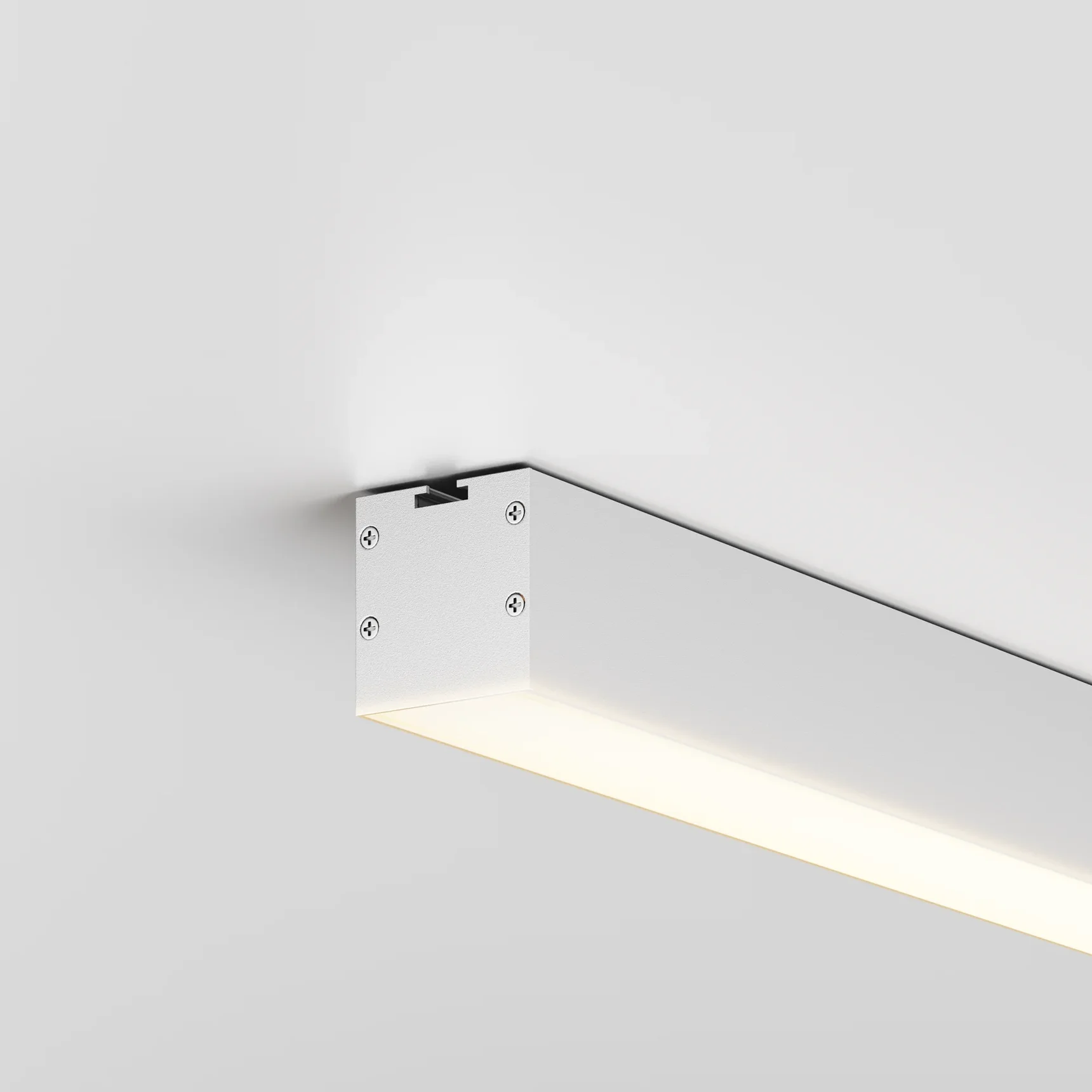 Линейный светильник накладной 3000K 35x35 48 Вт (Серебро, 2 м), LL311007