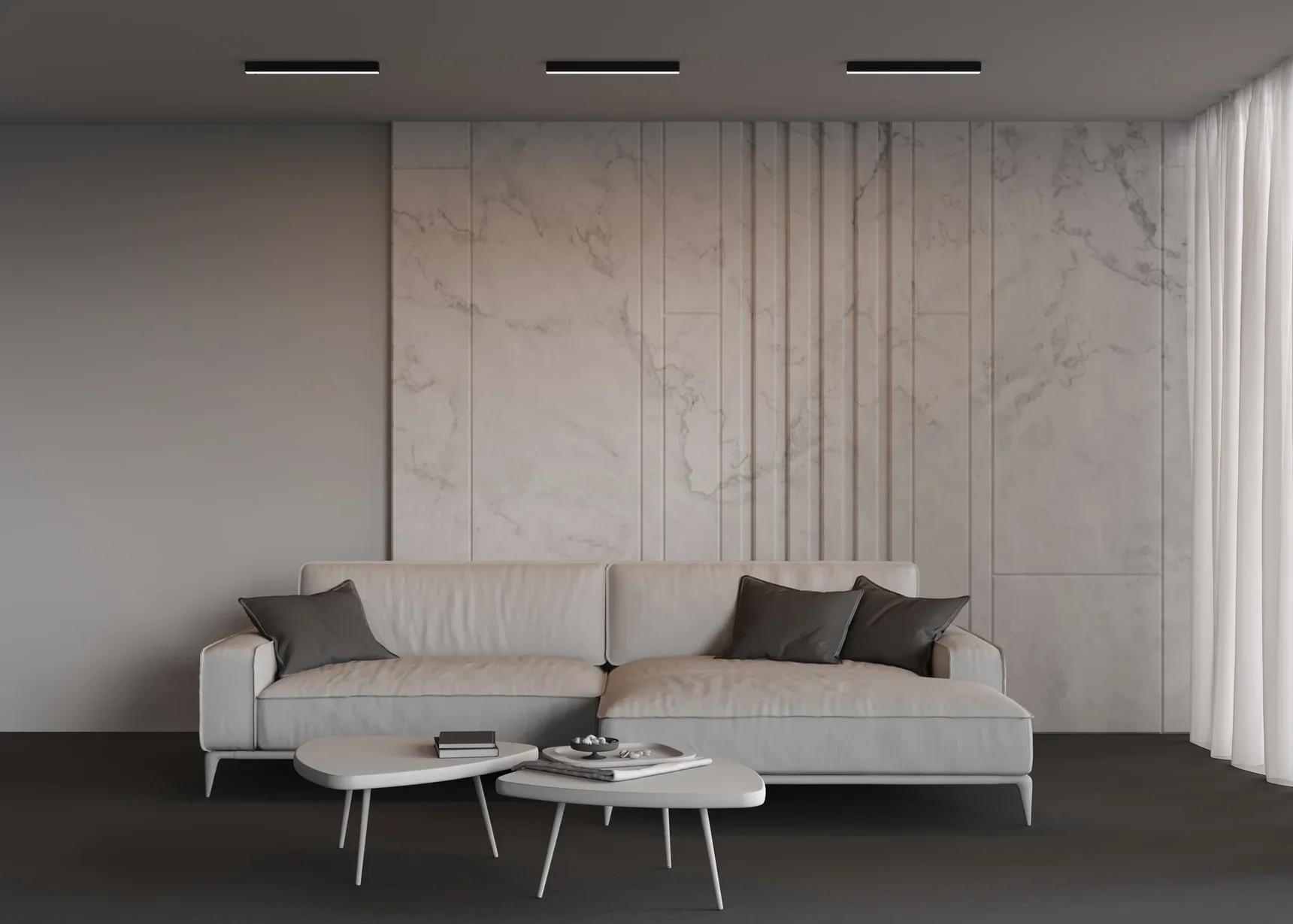 Линейный светильник накладной 3000K 35x35 12 Вт (Черный, 500 мм), LL311009