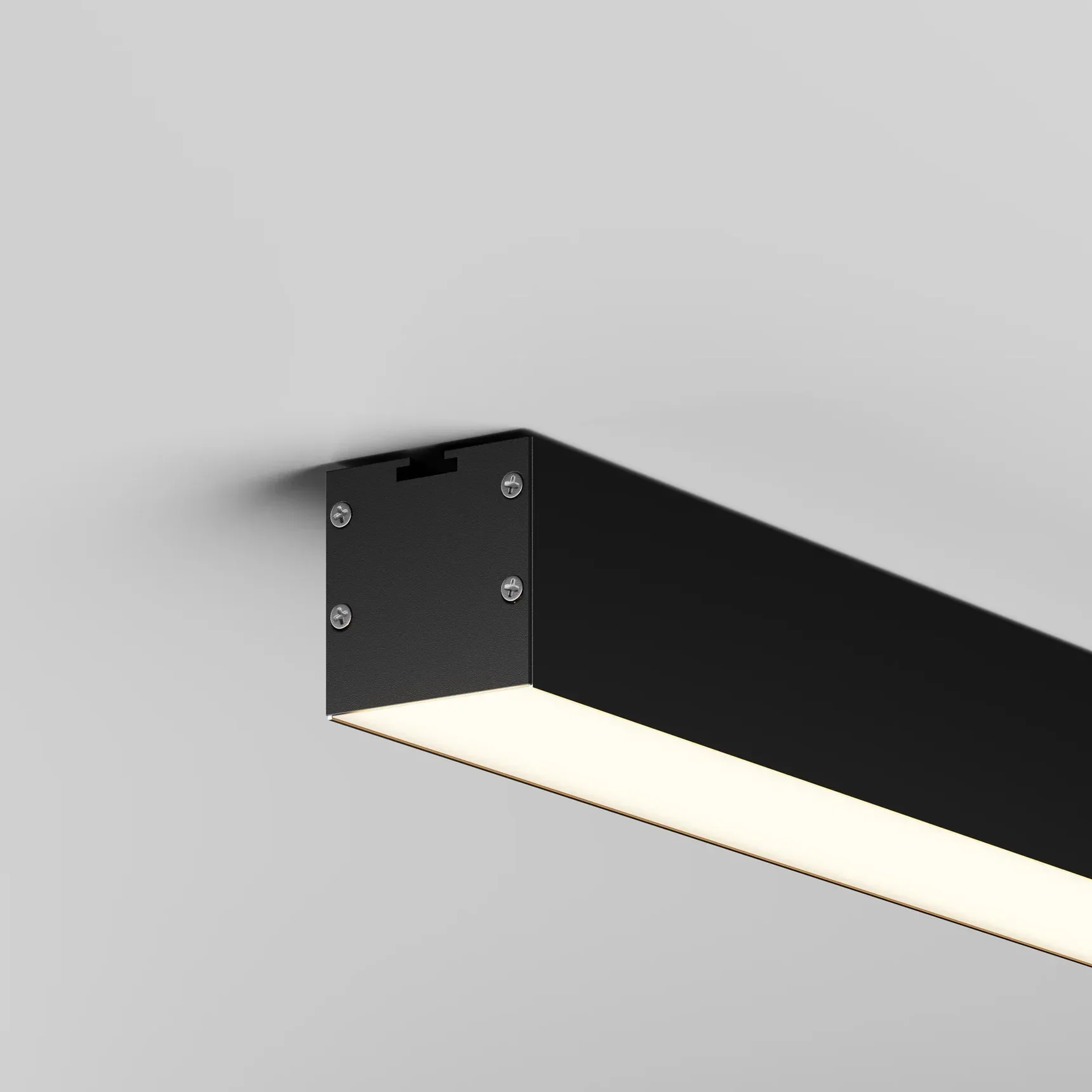 Линейный светильник накладной 3000K 35x35 24 Вт (Черный, 1 м), LL311011