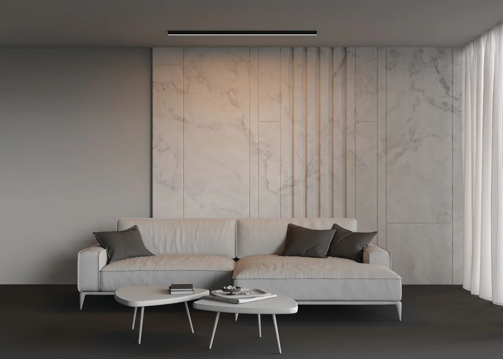 Линейный светильник накладной 3000K 35x35 36 Вт (Черный, 1,5 м), LL311013