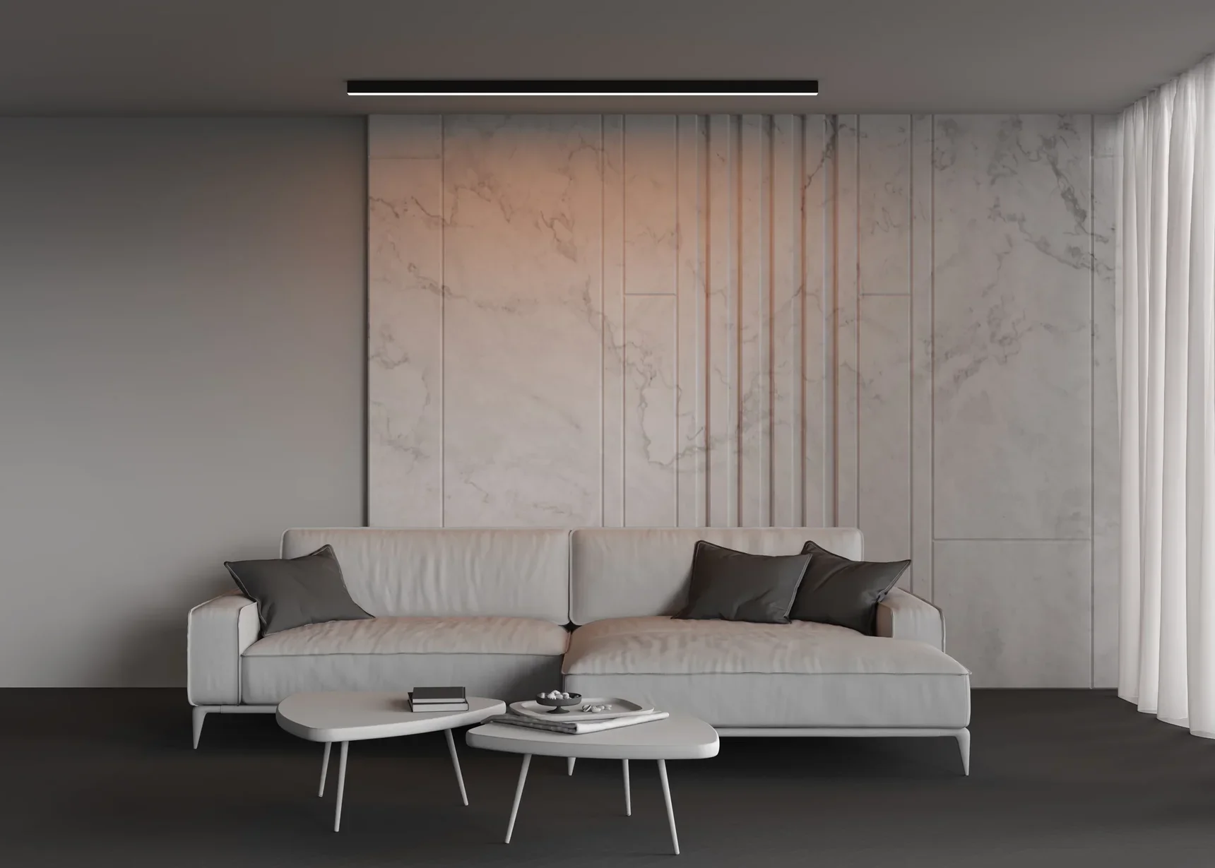 Линейный светильник накладной 3000K 35x35 48 Вт (Черный, 2 м), LL311015