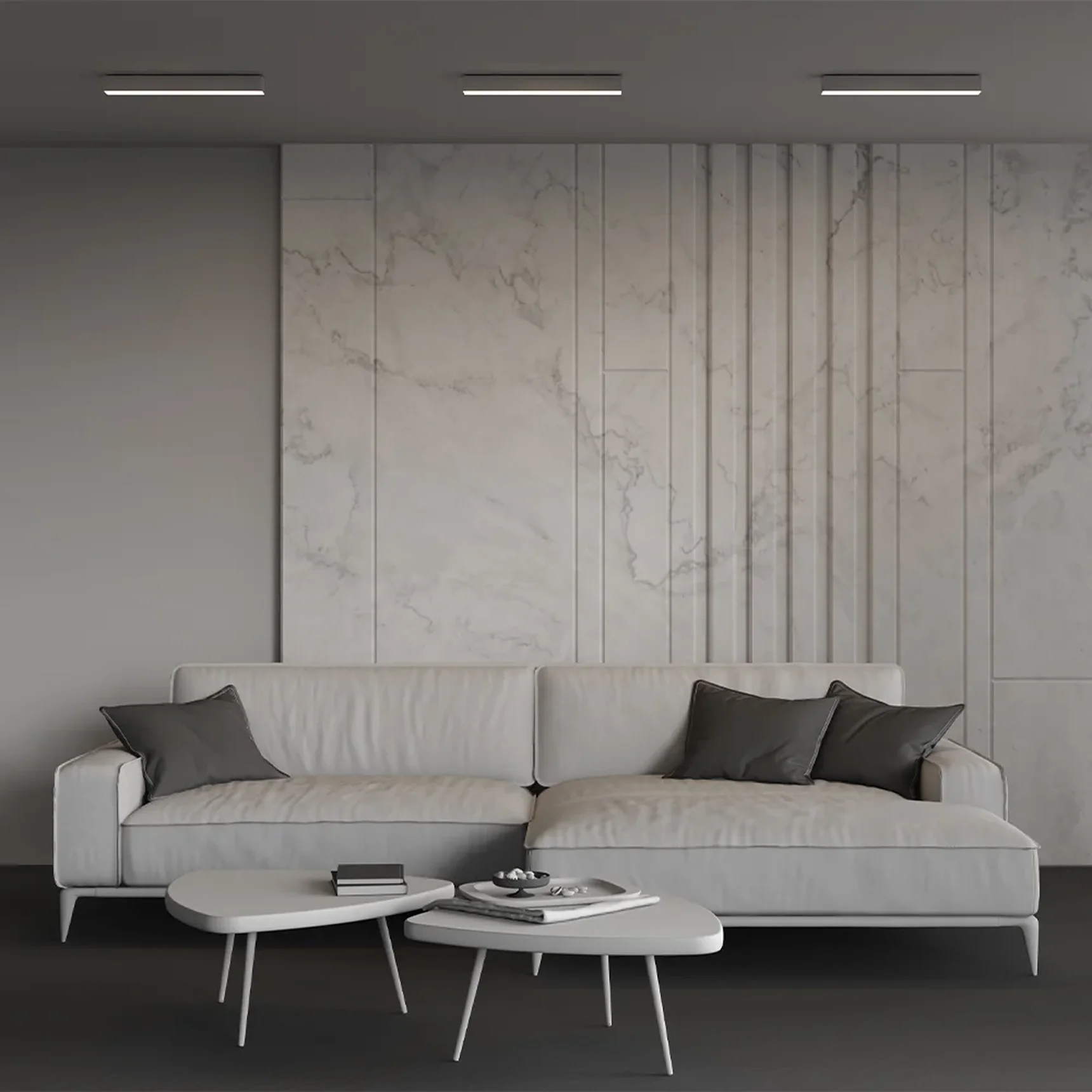 Линейный светильник накладной 3000K 50x50 12 Вт (Серебро, 500 мм), LL311017