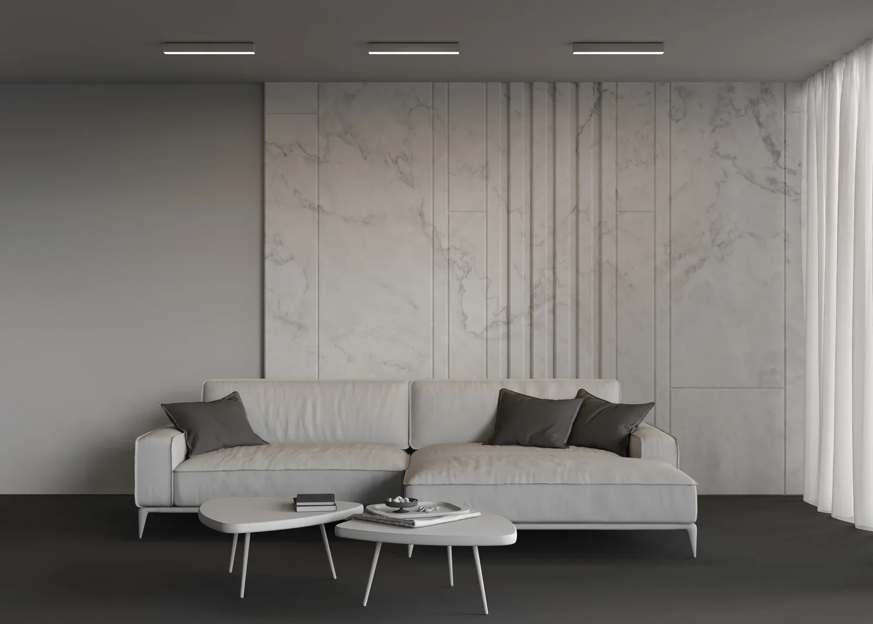 Линейный светильник накладной 3000K 50x50 12 Вт (Серебро, 500 мм), LL311017